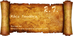 Rácz Teodóra névjegykártya